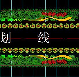 工业园道路标准段绿化设计图纸免费下载 园林绿化及施工